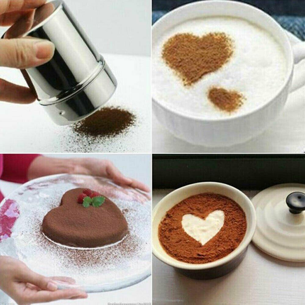 Preva Powder Sugar Shaker Stainless Steel Alat Penyiram Ayakan Kopi Kakao Masak