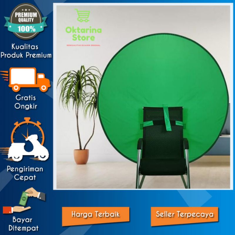 Background Green Screen Live Streaming Kursi Gaming  Youtuber Alat Multimedia
