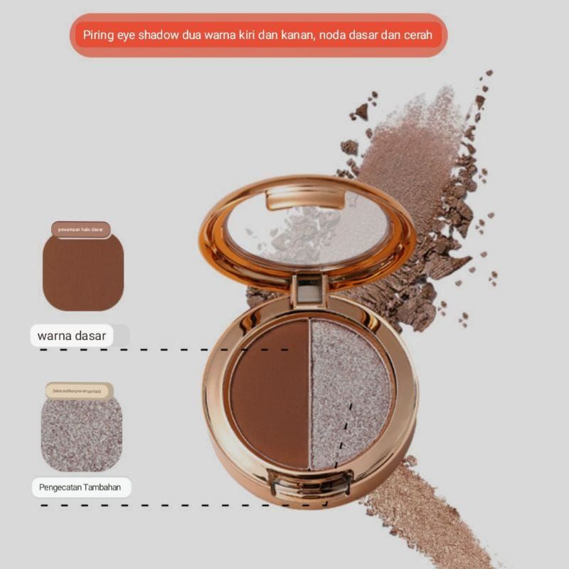 Medan Termurah High Pigmented korean style eyeshadow trendy dual tone lameila