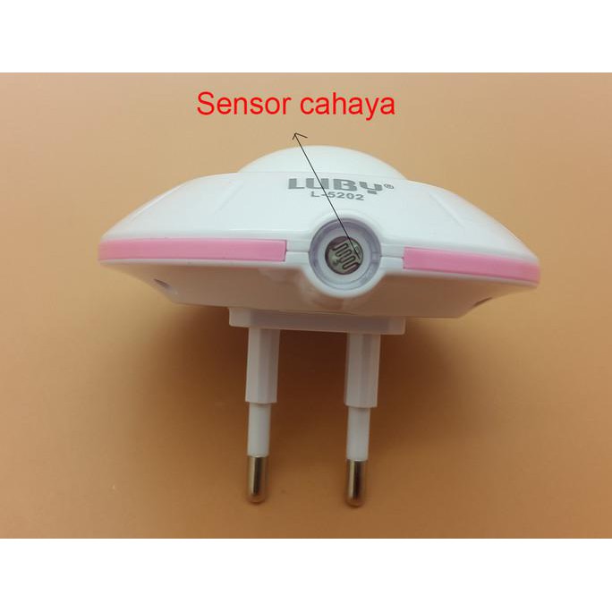 Lampu tidur with Sensor Cahaya Model UFO LUBY