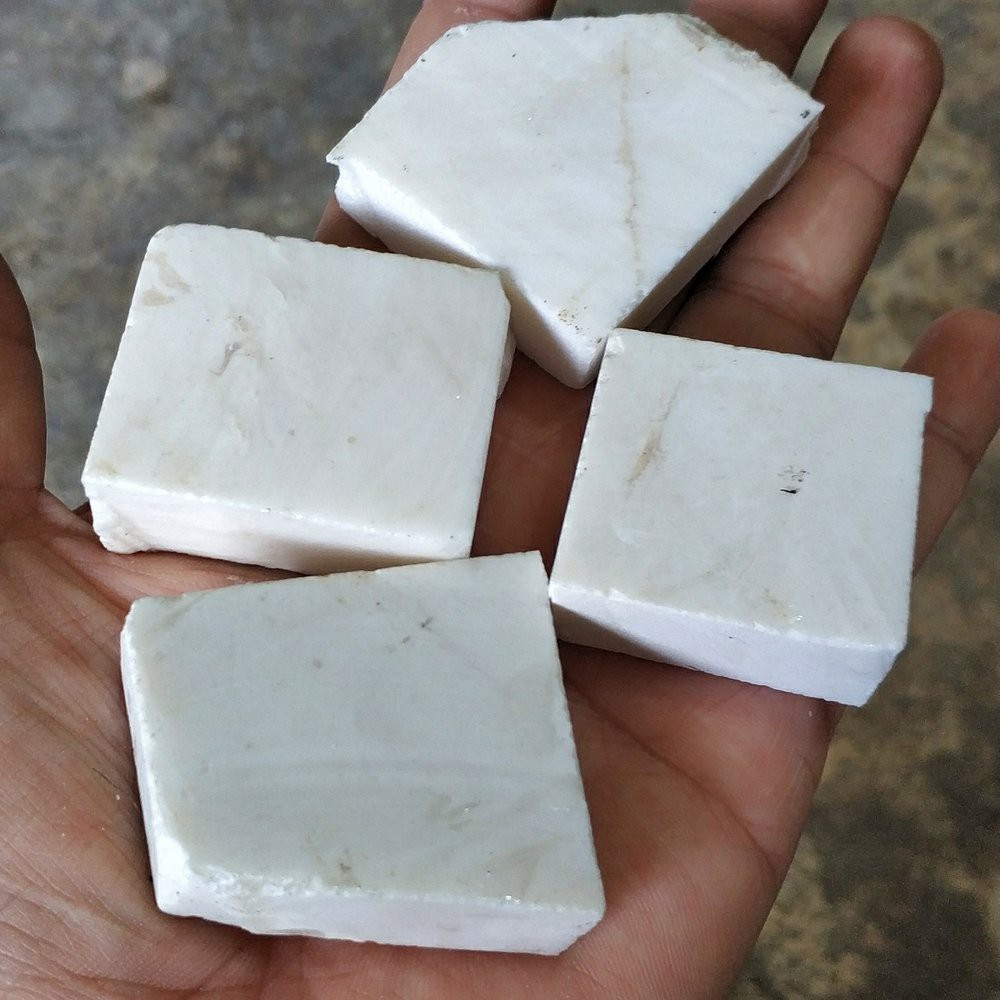 NATURAL BAHAN BATU AKIK WHITE CALCITE - NATURAL MANIH GAJAH