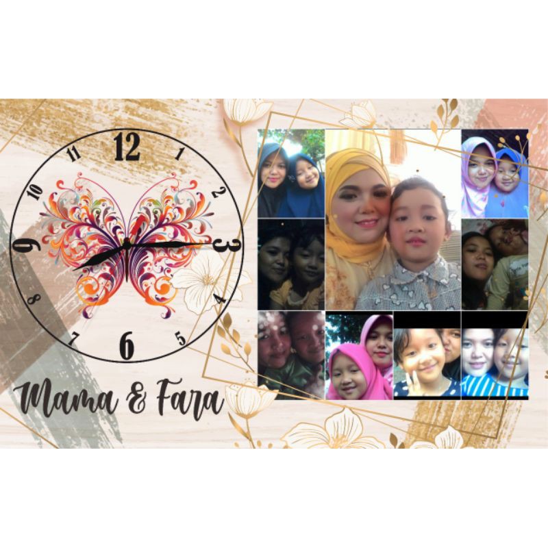 jam Dinding Kayu Unik Custom Family 1