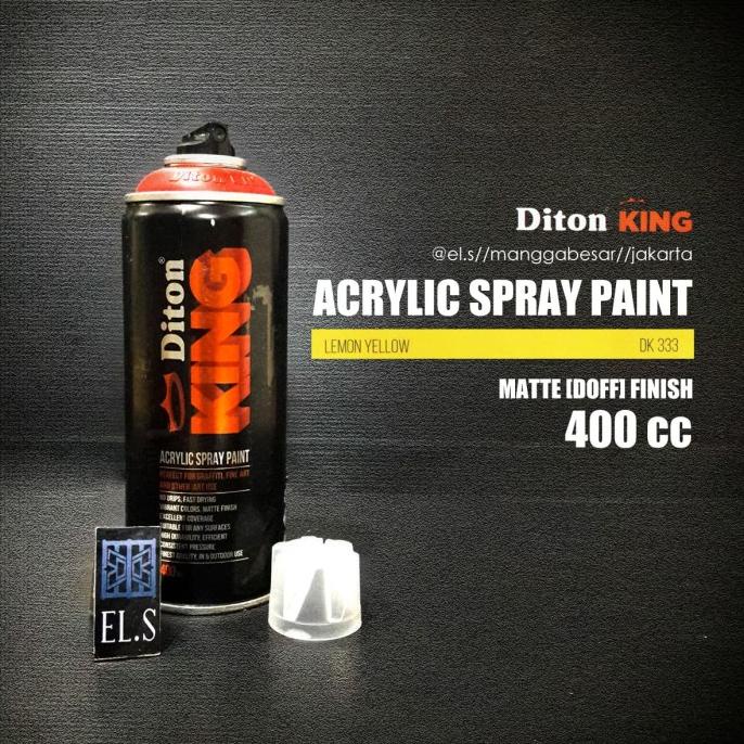 

TERLARIS Diton King DK333 LEMON YELLOW - Acrylic Spray Paints/CAT AKRILIK SET/CAT AKRILIK SET 24 WARNA/CAT AKRILIK PASTEL/CAT AIR/CAT AIR LUKIS SET/CAT AIR GIOTTO/KUAS LUKIS 1 SET/KUAS LUKIS KECIL/KUAS LUKIS LENGKAP/KANVAS LUKIS/KANVAS LUKIS SKETSA/KANVAS