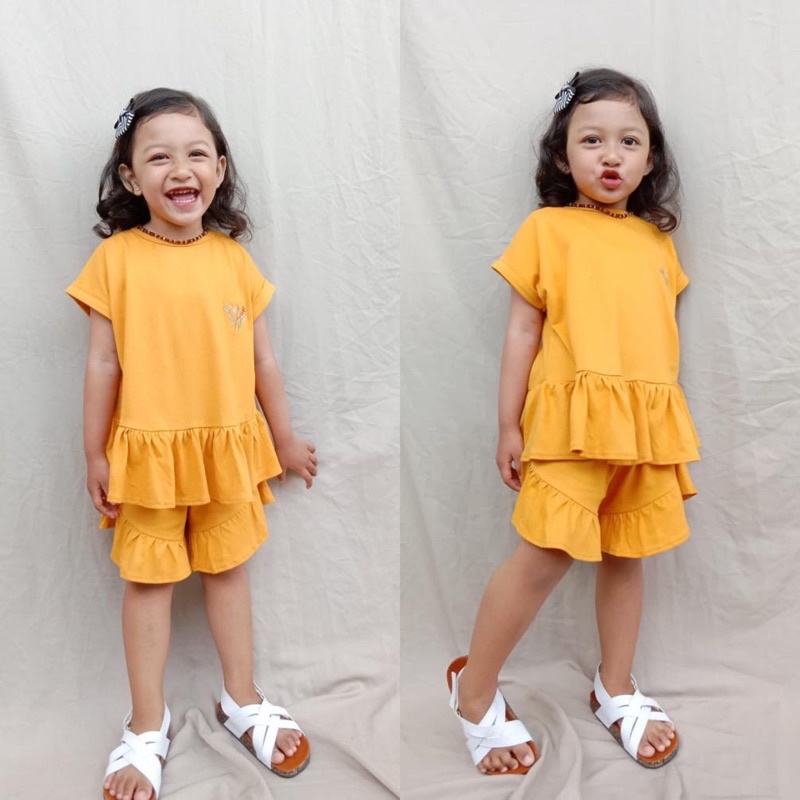 Fuji Daily PlaySet Baju Anak Permpuan Ruffle