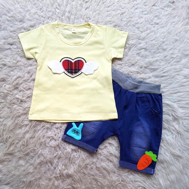 Baju Bayi IMPORT Jeans Set