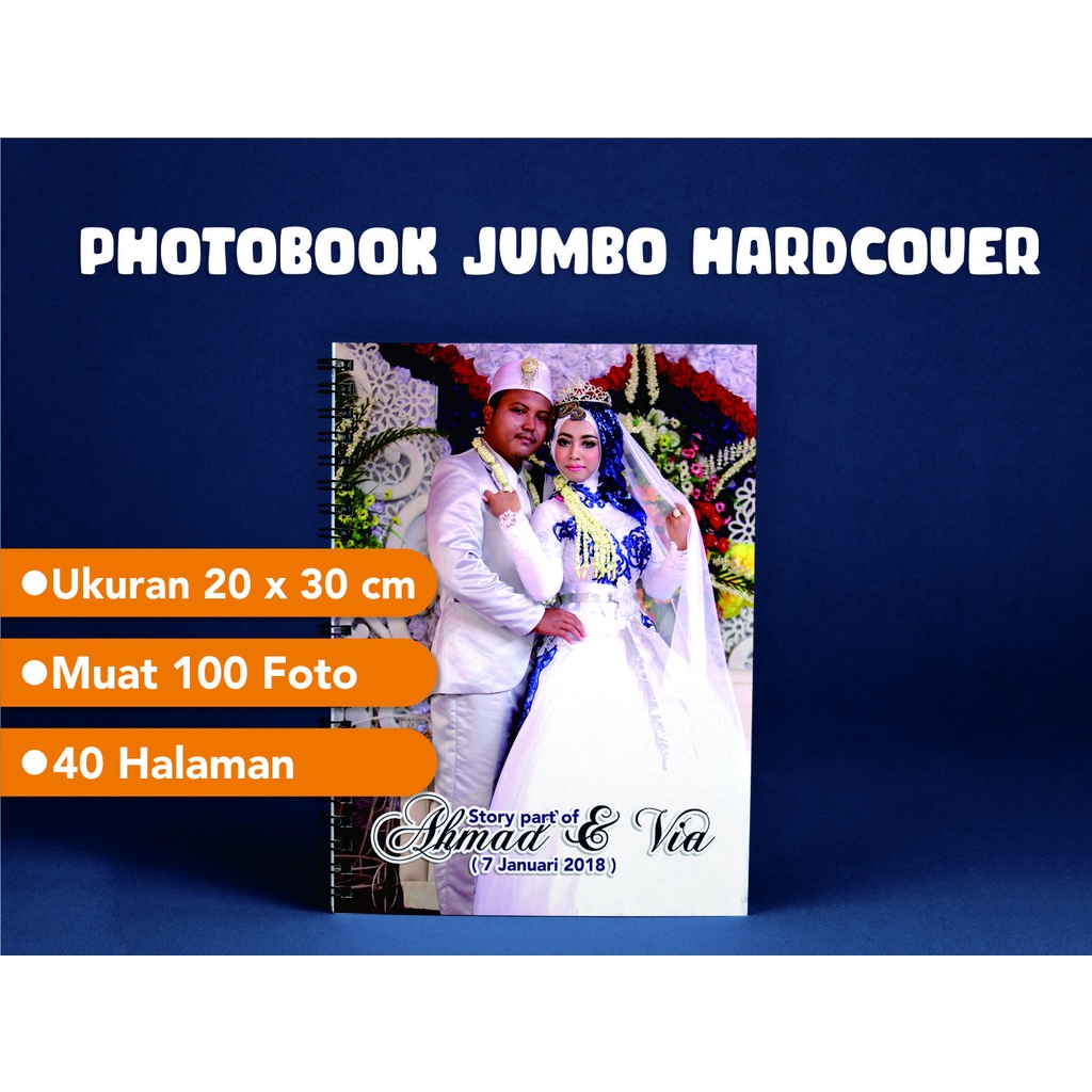 Photobook Jumbo Spiral /Cetak Album Foto/Album Kenangan Hardcover