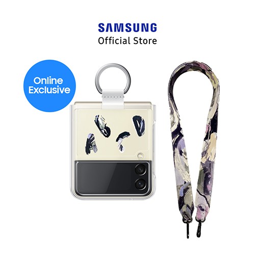 [GIFT] Samsung Z Flip3 5G Limited Edition Rachel Ajeng Stickered Clear Casing, Hand Grip and Pouch
