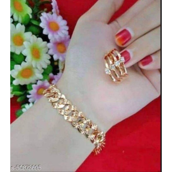 Gelang rantai sisik free cincin 24k