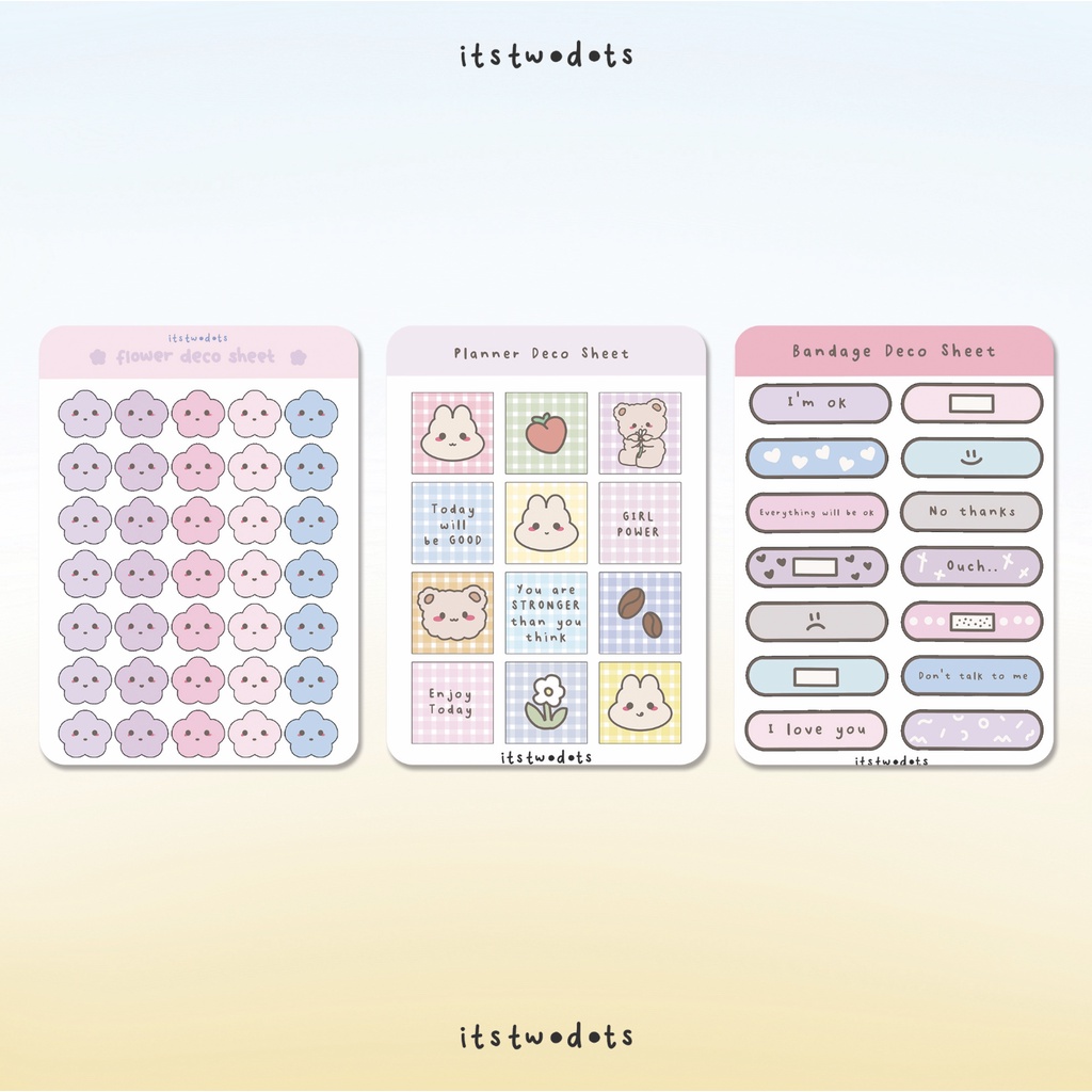 

DECO SERIES #1 STICKER SHEET FLOWER PLANNER BANDAGE