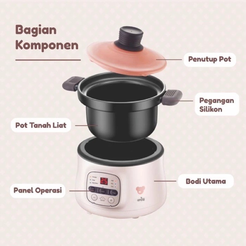 Emily Slow Cooker 0.8L (ESC-35004)/Peralatan Mpasi anak