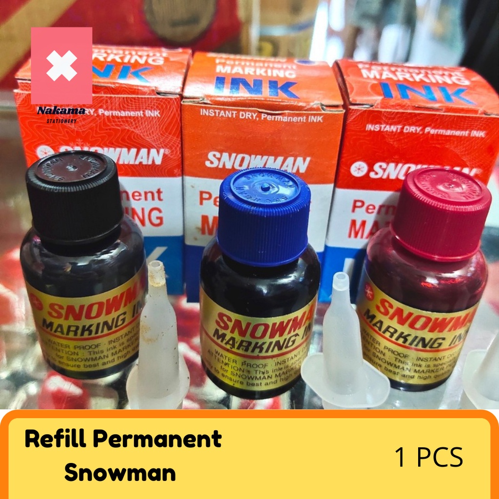 

Refill Isi Tinta Spidol Marker Permanen Snowman MIG-20(HTM/BR/MRH)