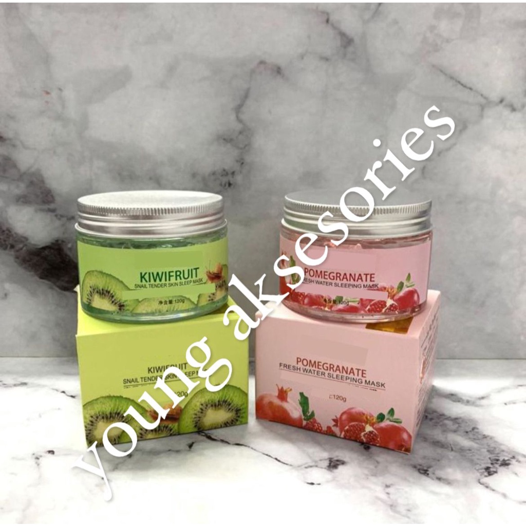 Original Fruit Sleeping Mask/ Masker Wajah Malam 120 Gr + Spatula Masker