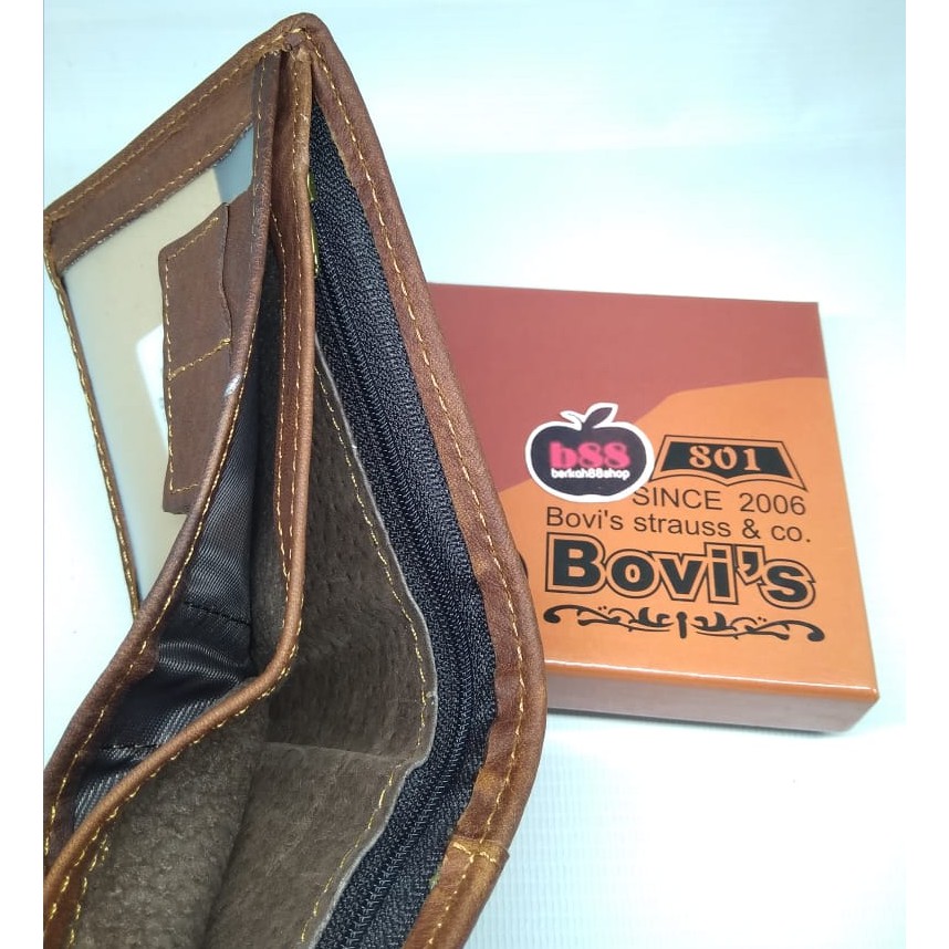 Dompet Kulit Asli Pria Bovis 805 Polos / Dompet Kulit Murah Berkualitas