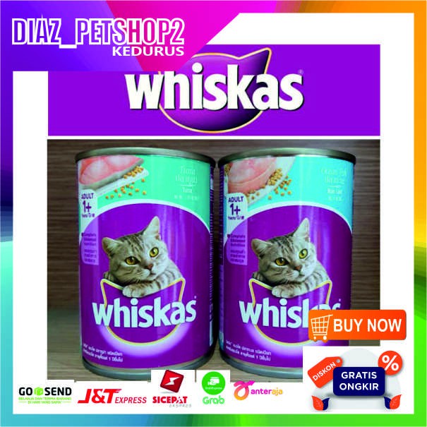 MAKANAN BASAH kucing Whiskas kaleng 400gr TUNA  Shopee Indonesia