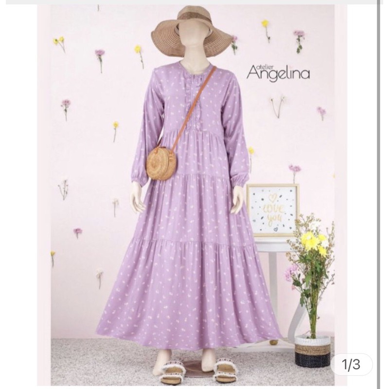 Preloved Bella dress Tiny Rose Purple size S by Atelier Angelina