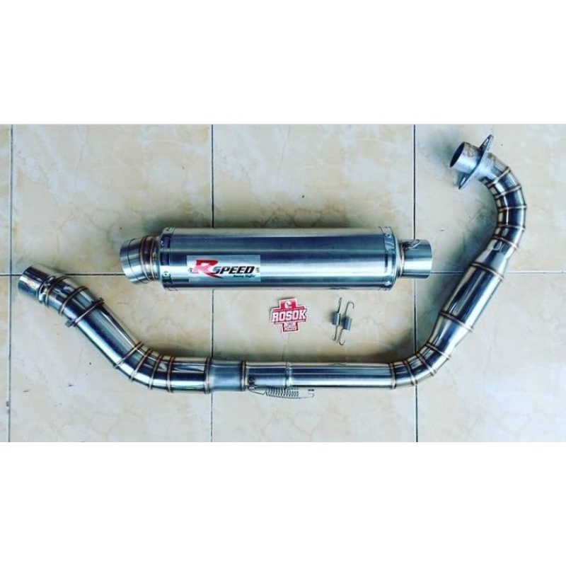 Premium Knalpot Rspeed R Speed Leher Boom Cb Gl Tiger Megapro Satria Fu