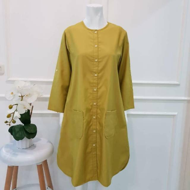 Tunik Toyobo Kancing (Tunik Katun Toyobo Premium)