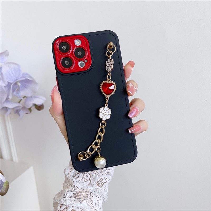 Casing IPhone 11 12 13 Pro Max X XS XR 7 8 Plus Shockproof Aksen Batu Permata