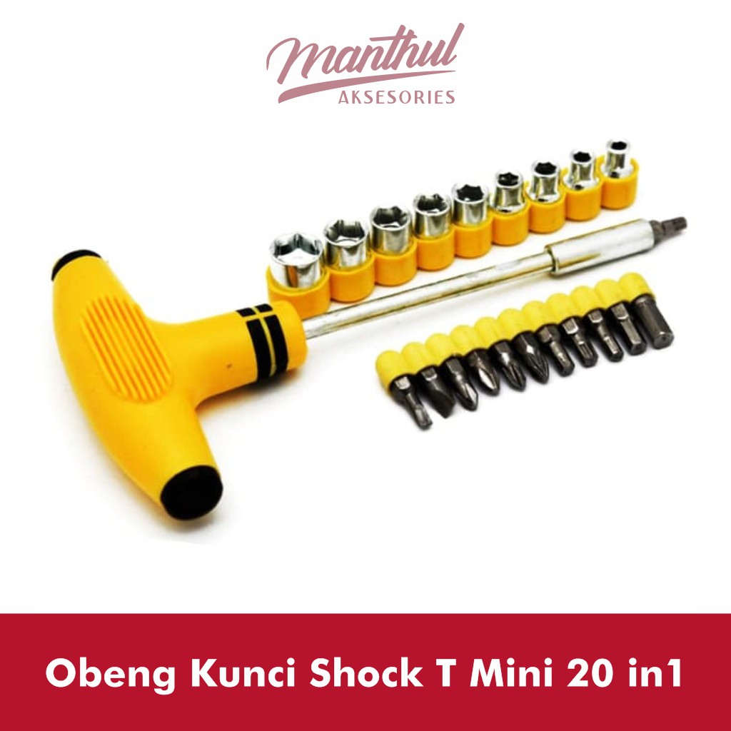 Obeng Kunci Shock T Mini 20 in1