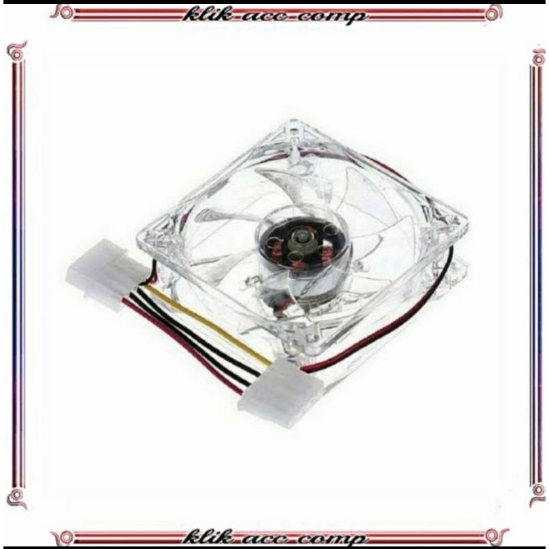 Fan case lampu 8 CM / fan CPU / fan casing PC / Kipas CPU / Cooler PC 8 CM