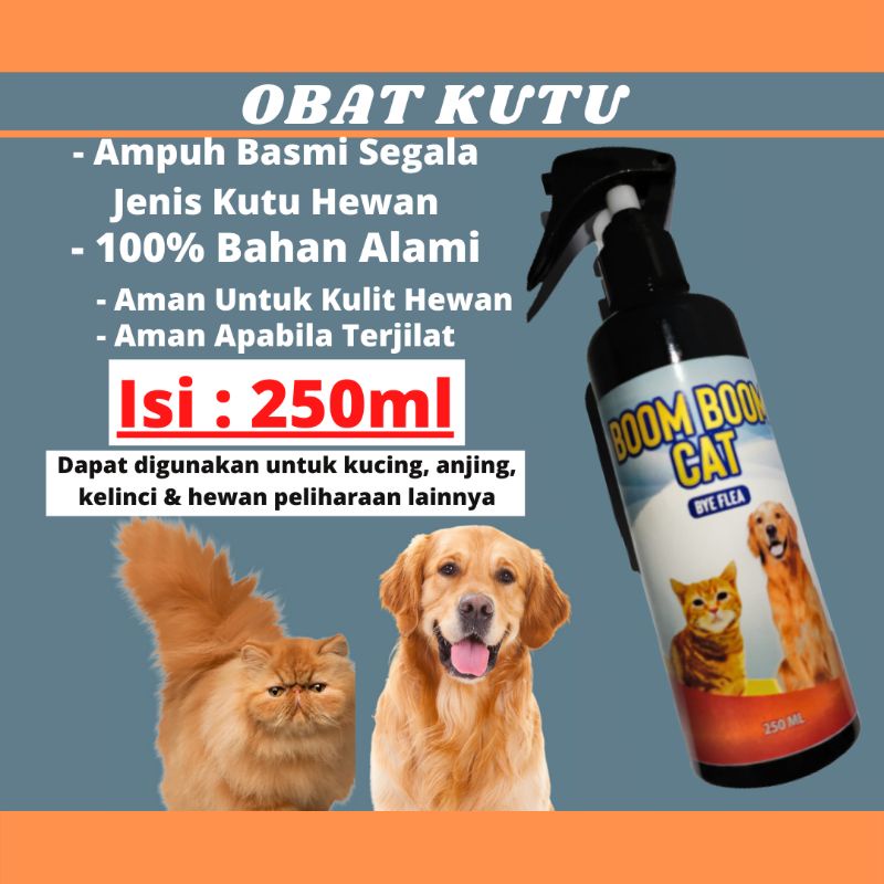 Obat Anti Kutu Kucing Anjing Kelinci Anabul Pembasmi Kutu Kucing Anjing Aman Ampuh Anti Flea BYE FLEA REMOVER