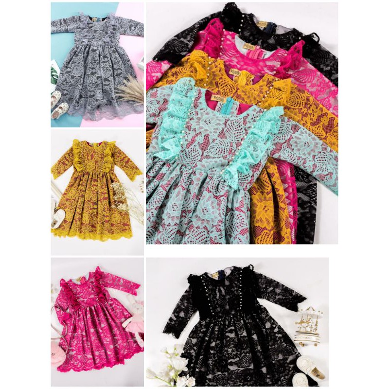 GAMIS FALENKA BROCADE / GAMIS BROKAT / GAMIS ANAK IBU COUPLE BROKAT