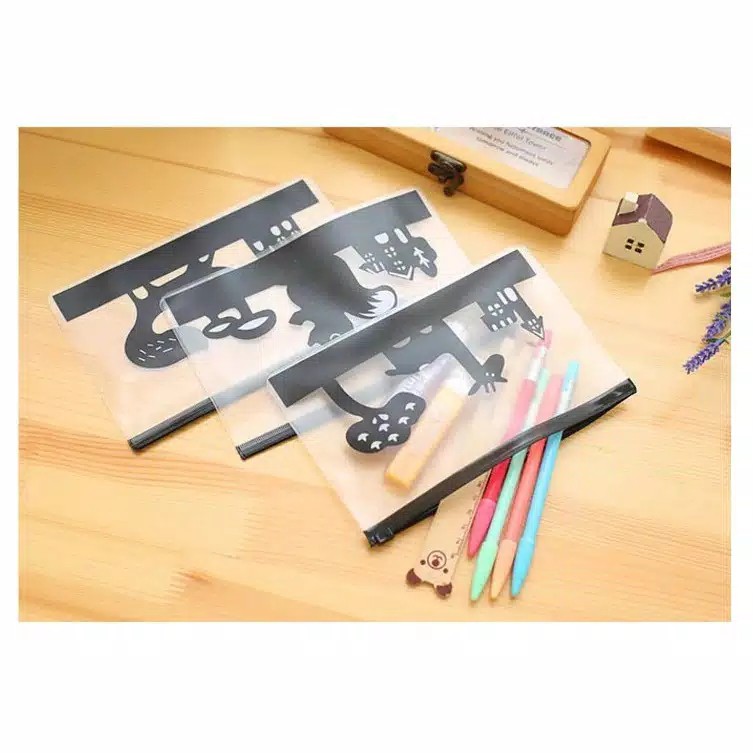 

Tempat Pensil Transparan Motif Animal