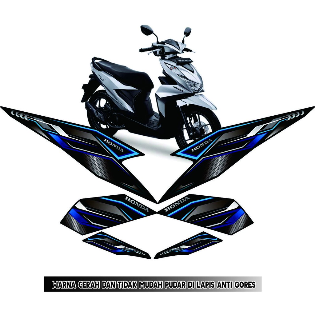 STRIPING HONDA BEAT NEW HITAM ABU THAILOOK STIKER BEAT 2021 STIKER