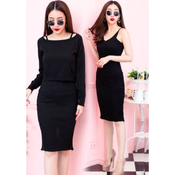 SKZ15 ~ NEW ✓ Set Rajut Gelora Goodquality / Dress Bodycon / Dress Rajut Set / Set Rajut / Dress Raj