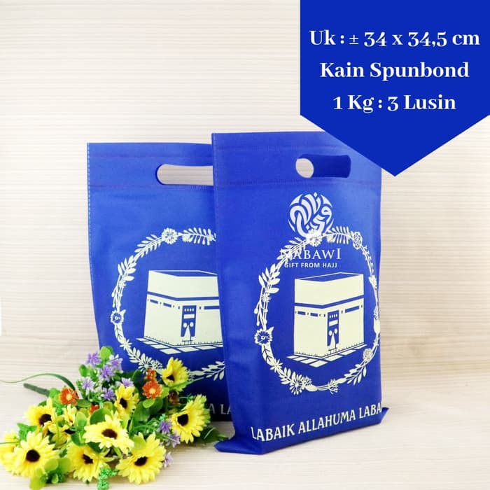 

Tas Souvenir Besar Bahan Kain Spunbond/Goodie Bag Oleh Oleh Haji Umroh