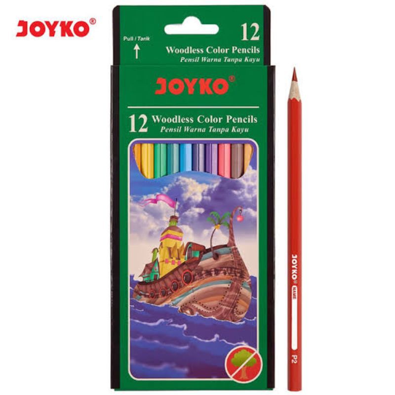 

pensil warna Joyko 12 warna panjang original cp-103