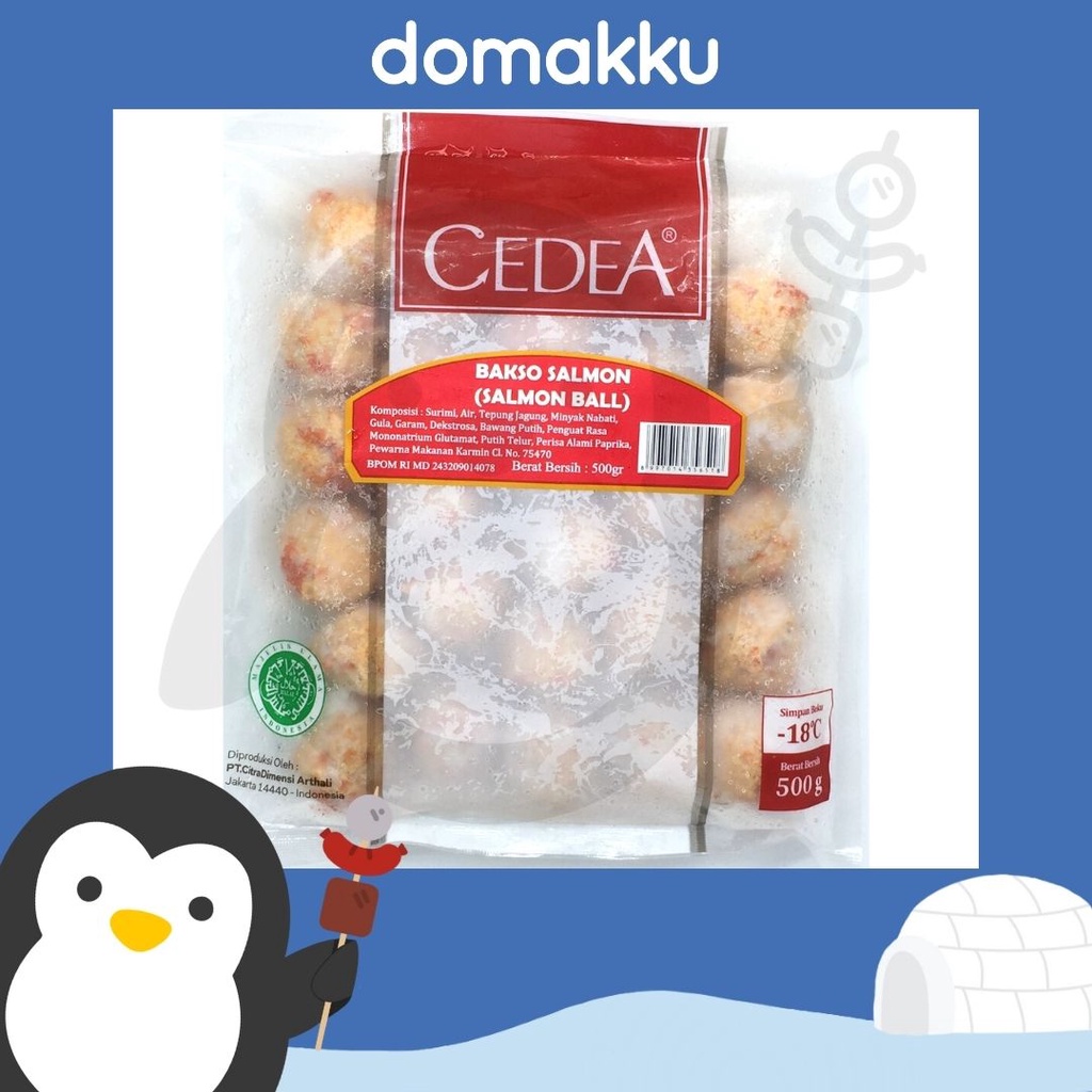 

Cedea Salmon Ball (Bola Salmon) 500gr, Olahan Ikan Makanan Beku Halal