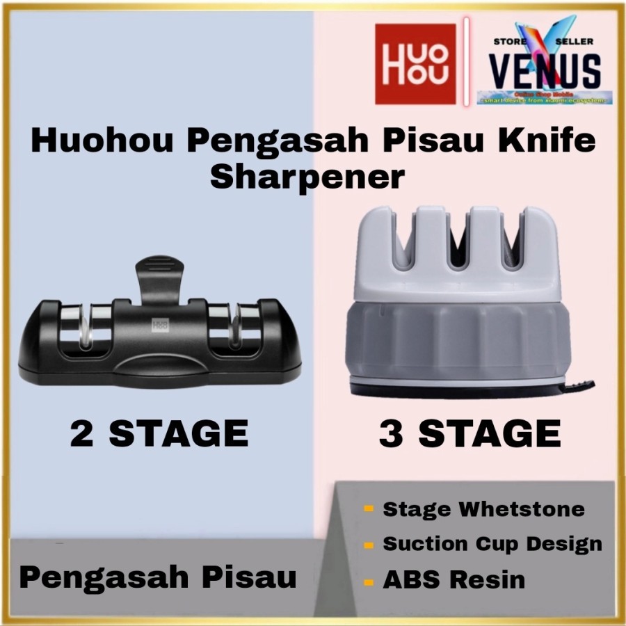 Huohou Pengasah pisau 3 Stage - Mini knife sharpener