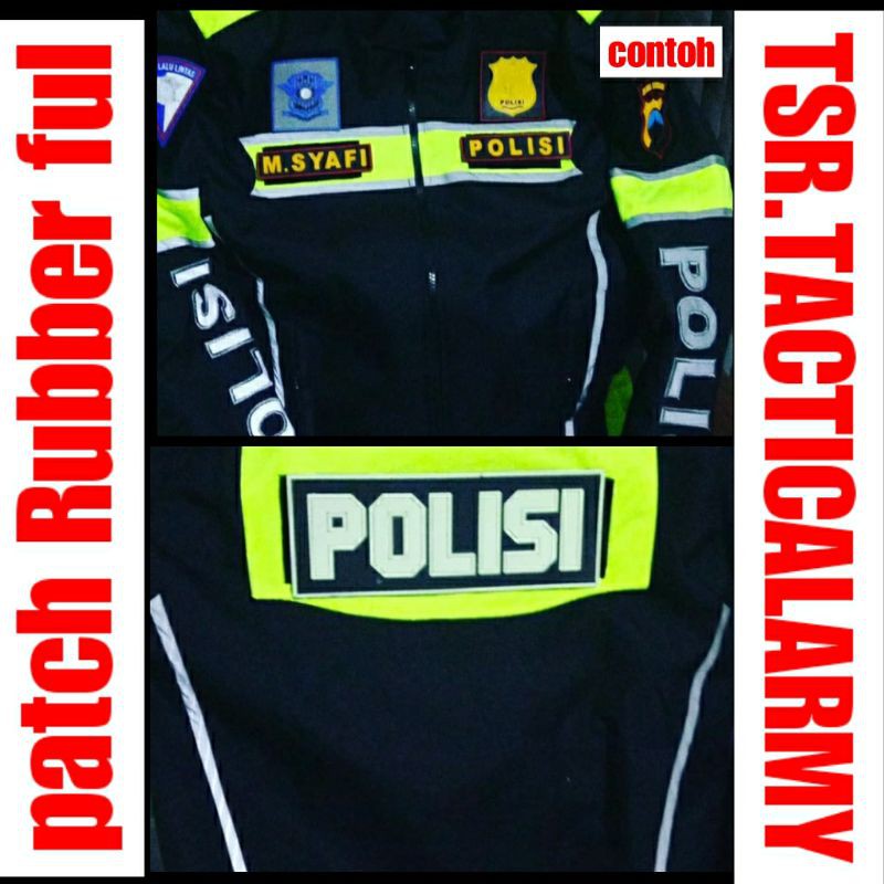 Patch Rubber Emblem Karet 1set