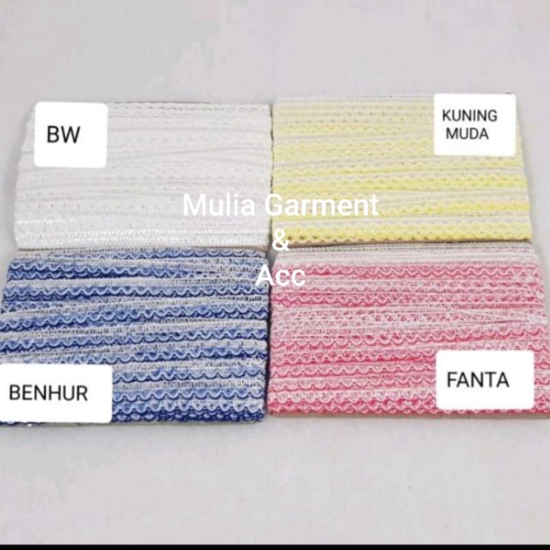 RENDA ASAH PAPAN LEBAR 1CM HARGA PER PACK ISI 18 METER