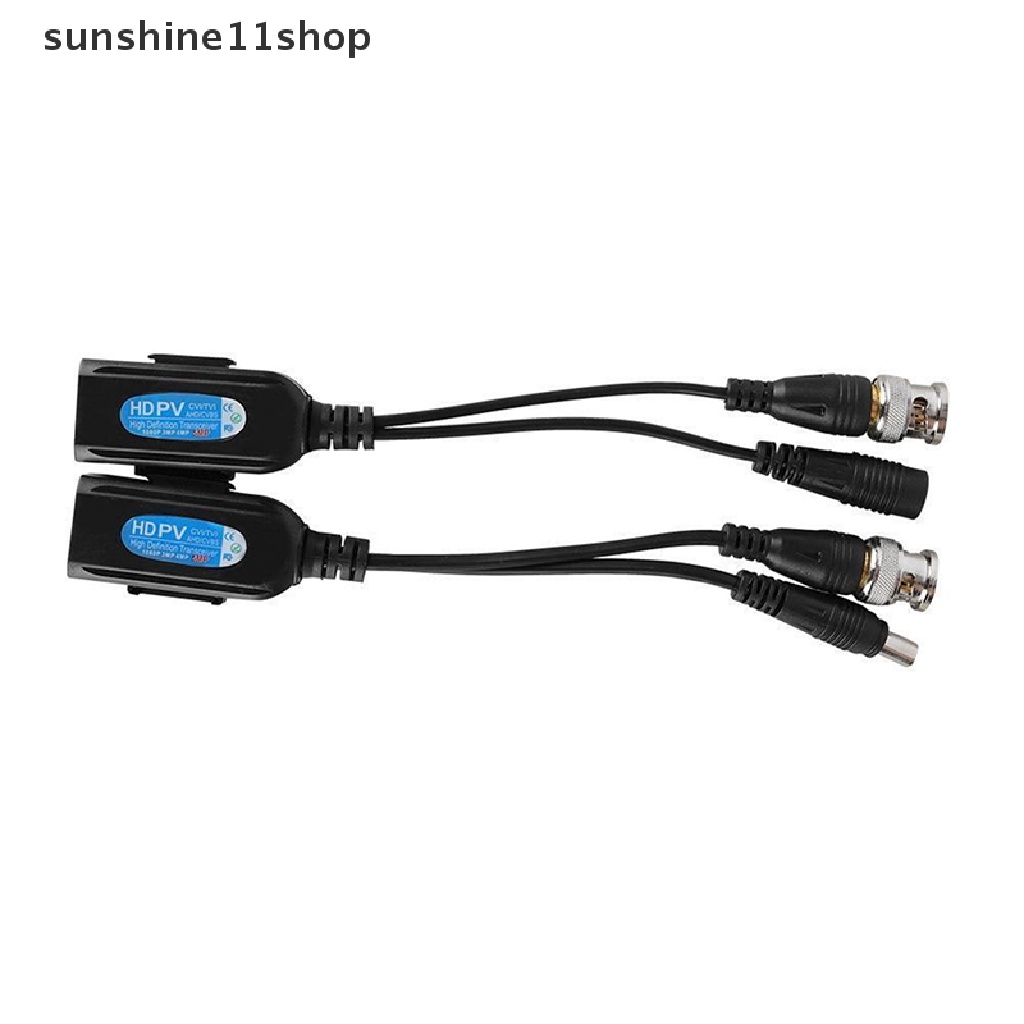 Sho 1 Pasang Konektor Coax BNC Video Power Balun Transceiver Ke CAT5e 6 RJ45