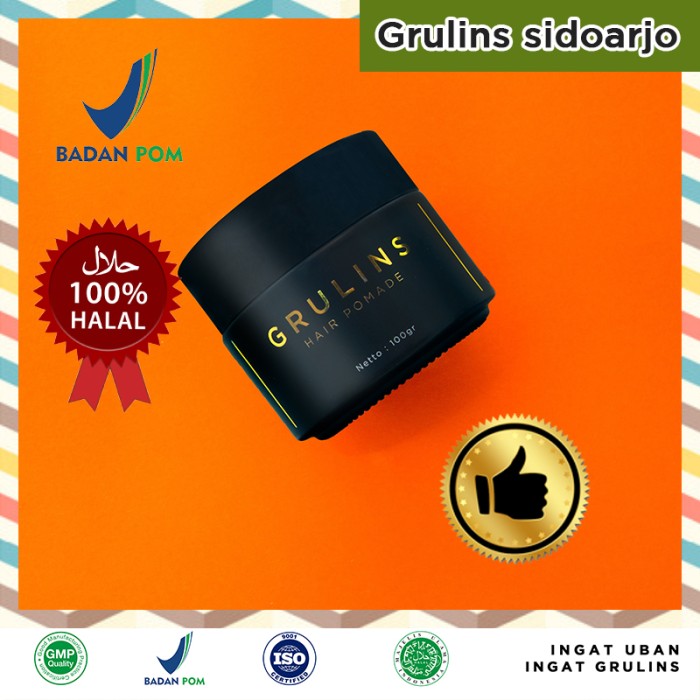 Pomade Anti Uban Grulins Penghilang Dan Penghitam uban 100% Alami