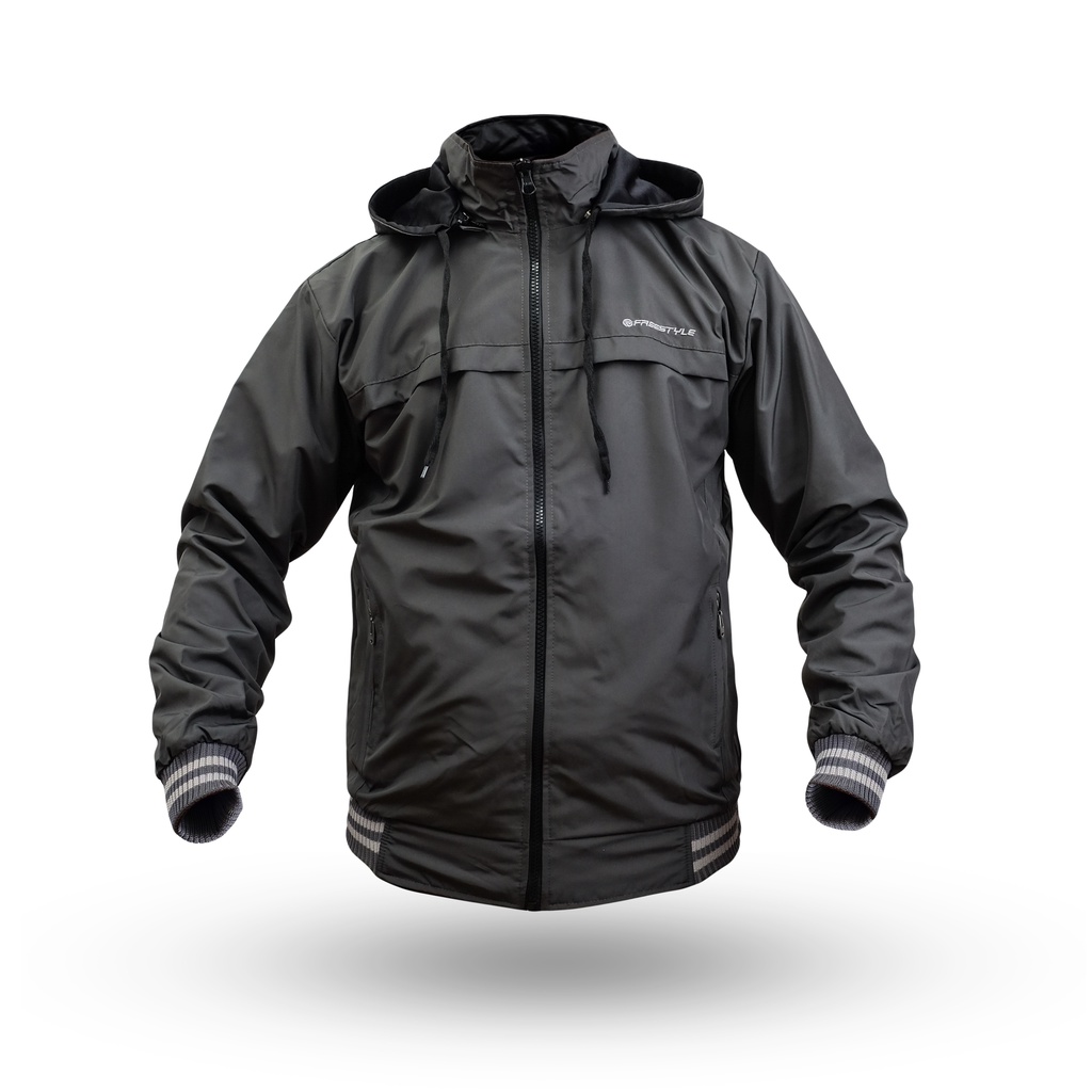 Freestyle Jaket Pria Parasut Casual Bolak Balik BB Jumbo BigSize Wanita Unisex Waterproof Windproof