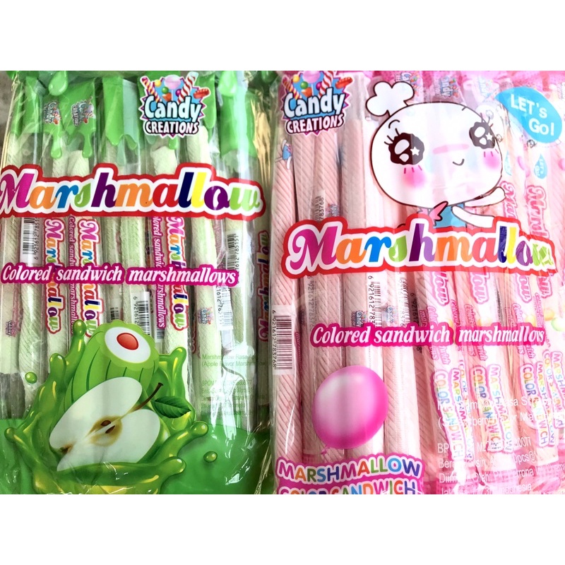 

Marshmallow panjang rasa melon dan stroberi BPOM