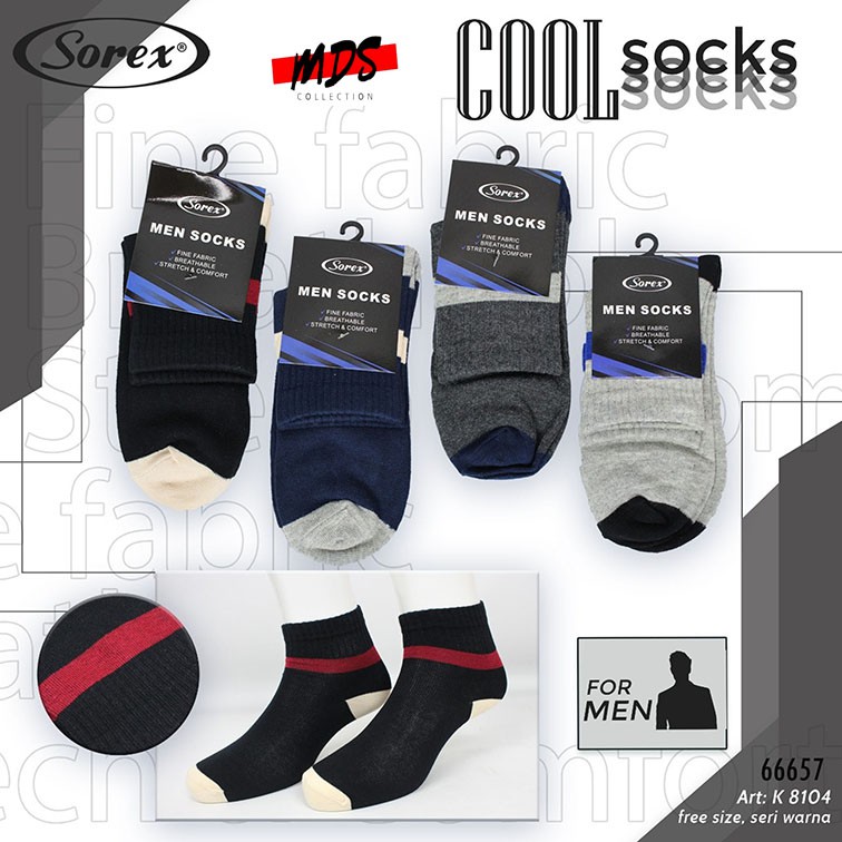 Kaos Kaki SOREX K 8104 - Mens Basic Socks SOREX - Kaos Kaki Semata Kaki