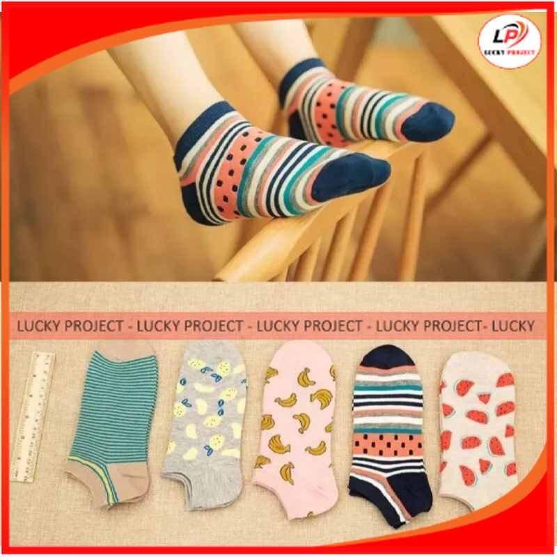 ( random ) KAOS KAKI PENDEK MATA KAKI WANITA DEWASA / KAOS KAKI PENDEK MOTIF WANITA DEWASA