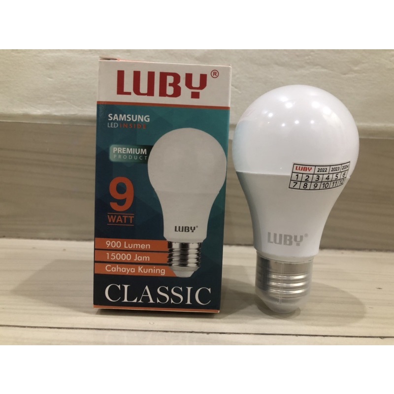 BOHLAM LED LUBY CLASSIC CAHAYA KUNING PAKET 10 PCS 9 WAAT