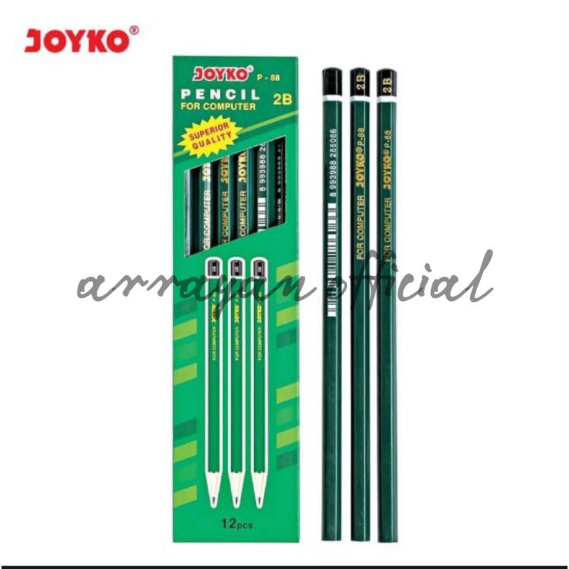 

(1 Ls isi 12 pcs ) PENSIL JOYKO P-88 2B / PENCIL TULIS 2B JOYKO