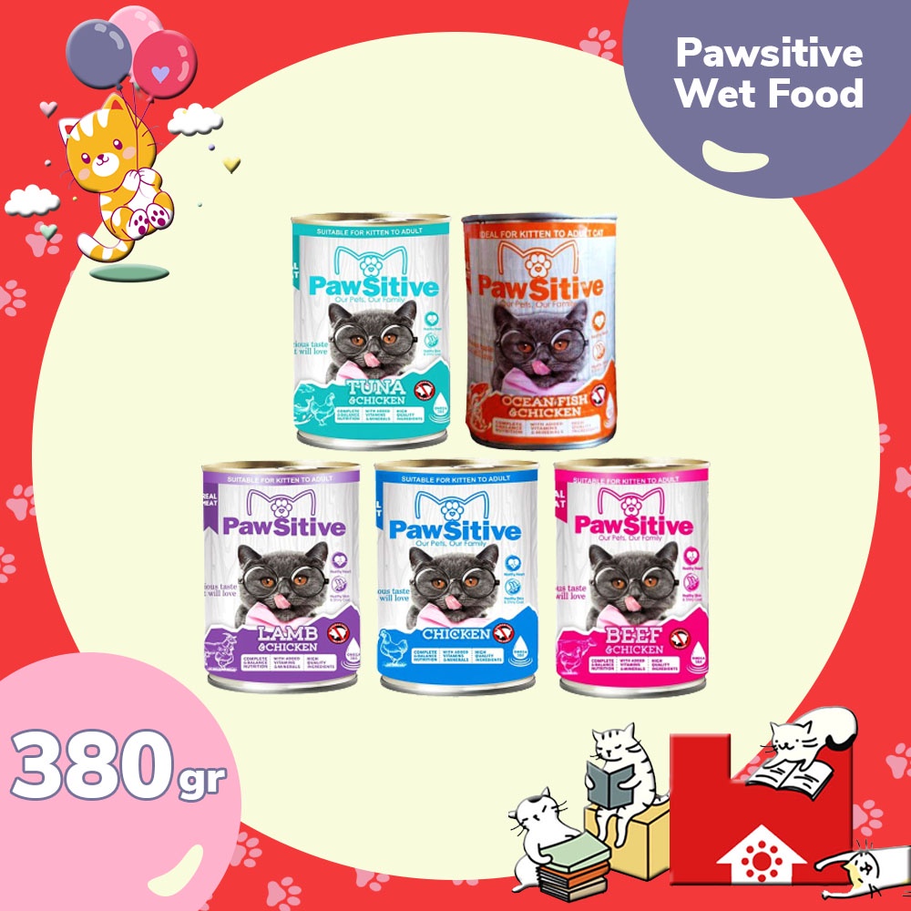 Pawsitive Cat Wet Food 400gr All Varian / Makanan Kucing Basah 400 gr