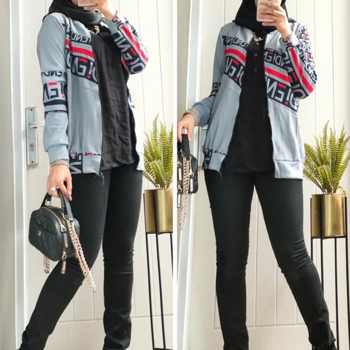 Jaket Fendi Scuba Import Jumbo Jaket Wanita Promo