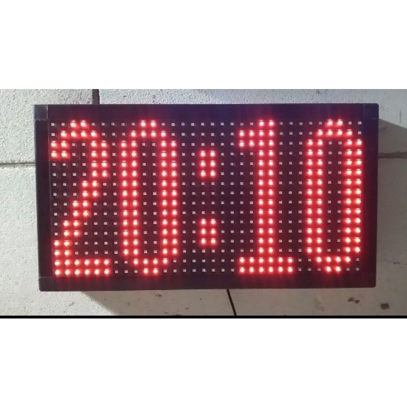 Jual JAM DIGITAL RUNNING TEXT P10 16X32CM ukuran panel Shopee Indonesia