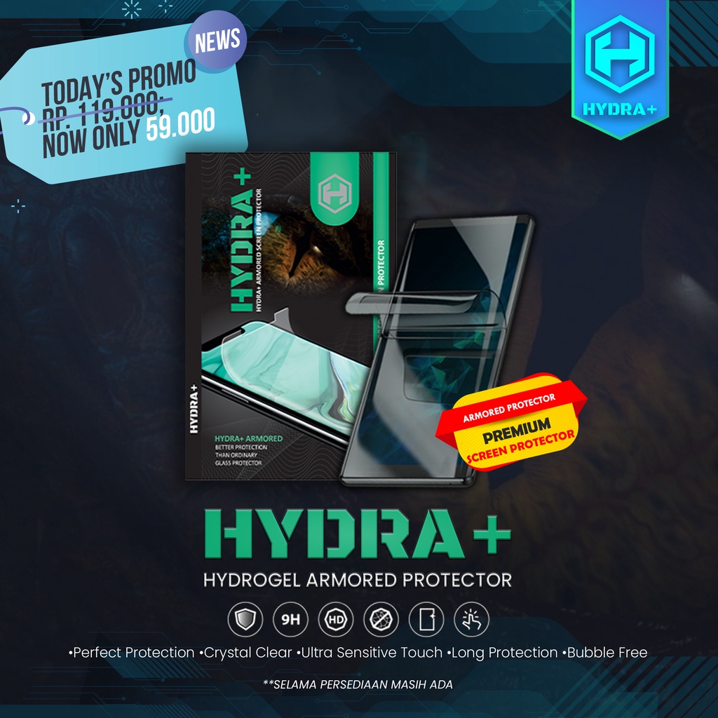 HYDRA+ Redmi Note 9 - Anti Gores Hydrogel - Not Tempered Glass - Full