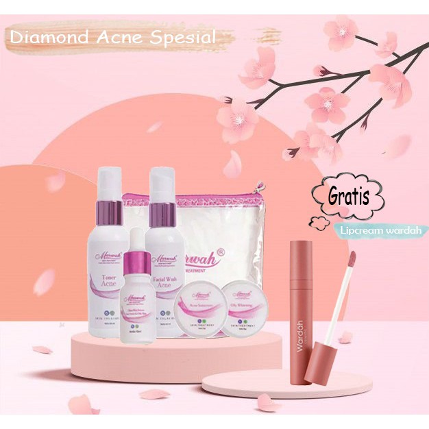 SKINCARE MARWAH PAKET DIAMOND ACNE SPESIAL GRATIS HADIAH CANTIK