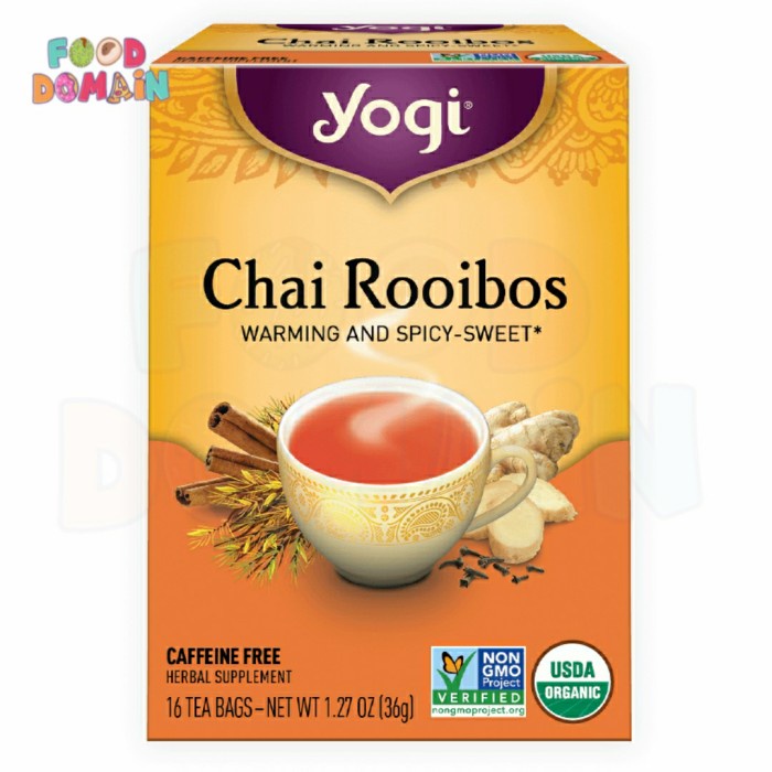 

Yogi Tea Chai Rooibos Warming and Spicy Sweet 16 Tea Bags 36gr