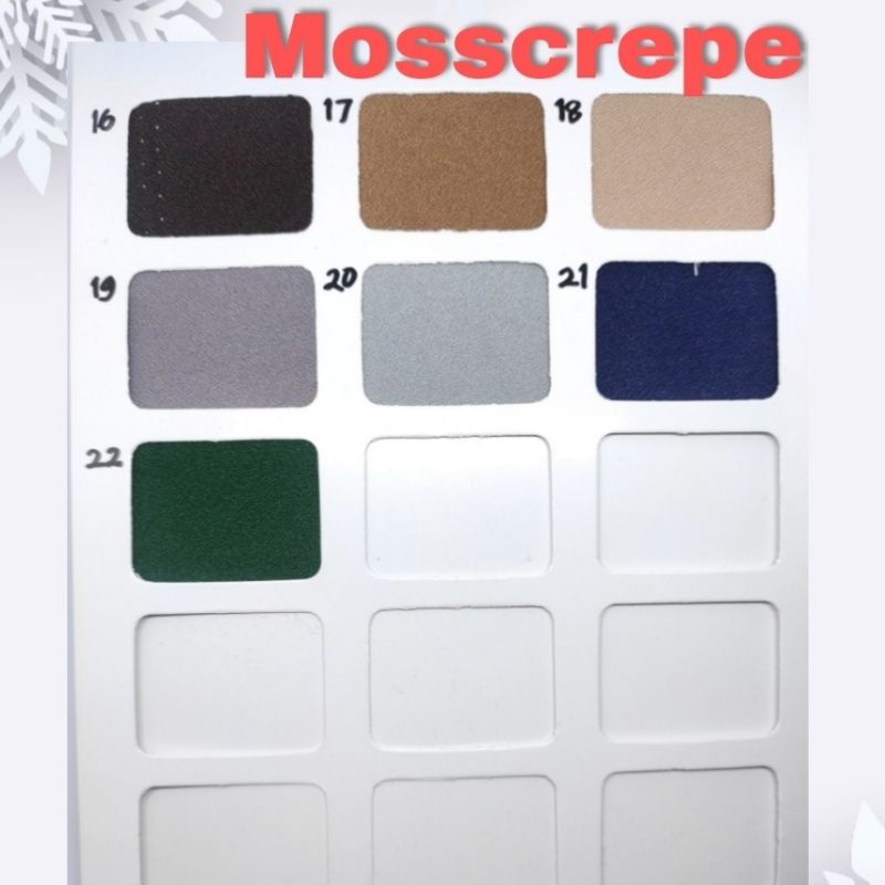 Kain Mosscrepe Moss Crepe Moscrepe Meteran (Harga per 0,5m) Bagus Murahh